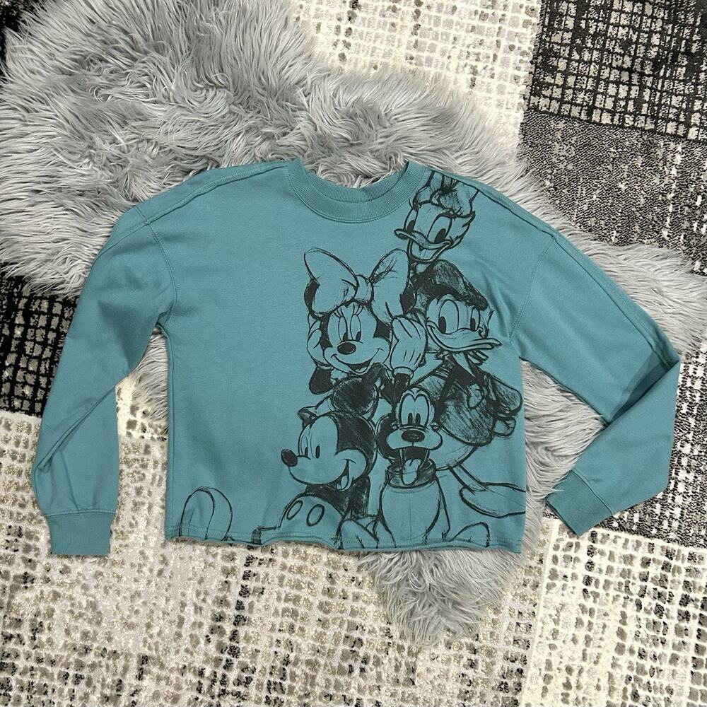 Disney Mickey & Friends Sketch Caricature Deep Jungle‎ Sweatshirt Top XSmall